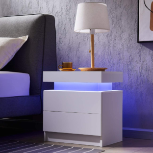 Modern LED Gloss Finish Night Stand Modern LED Gloss Finish Night Stand